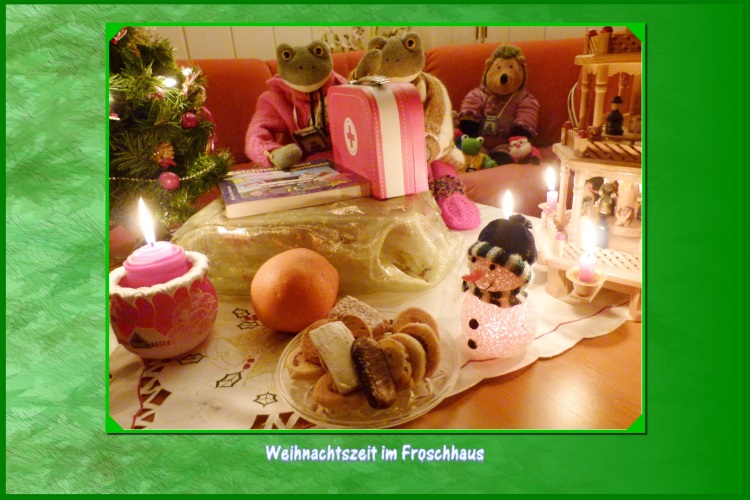 Richi, f&uuml;r dich habe ich Malbuch mitgebracht. In deiner freien Zeit kannst du Figuren malen und zeichnen, wenn ich n&auml;chstes Jahr wieder komme, schaue ich sie mir an. Poldi mu&szlig; ich an dieser Stelle einmal loben. Er hat das ganze Jahr mit auf eure Gesundheit geachtet und kleine Wehwehchen behandelt. Daf&uuml;r bekommt er heute einen  neuen Sanit&auml;tskoffer, da ist alles f&uuml;r einen Notfall drin.