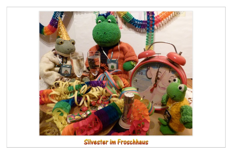 Kurti und Mondi begr&uuml;&szlig;en das neue Jahr gemeinsam mit Fidibus.